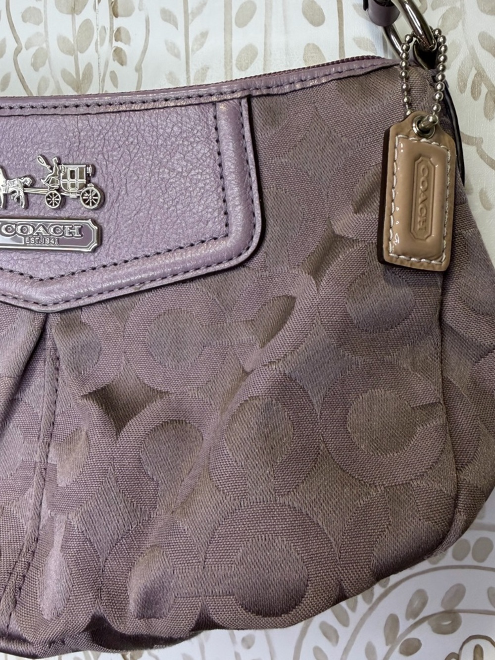Coach Dark Purple/Lavender Small Shoulder Purse - Picture 4 of 14